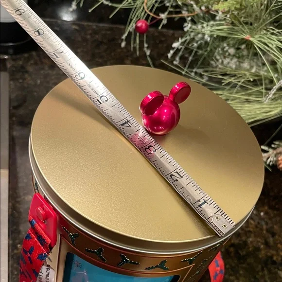 Disney Parks Music Box Popcorn Bucket Festive Holiday Tin - plays jingle bells - Picture 12 of 14